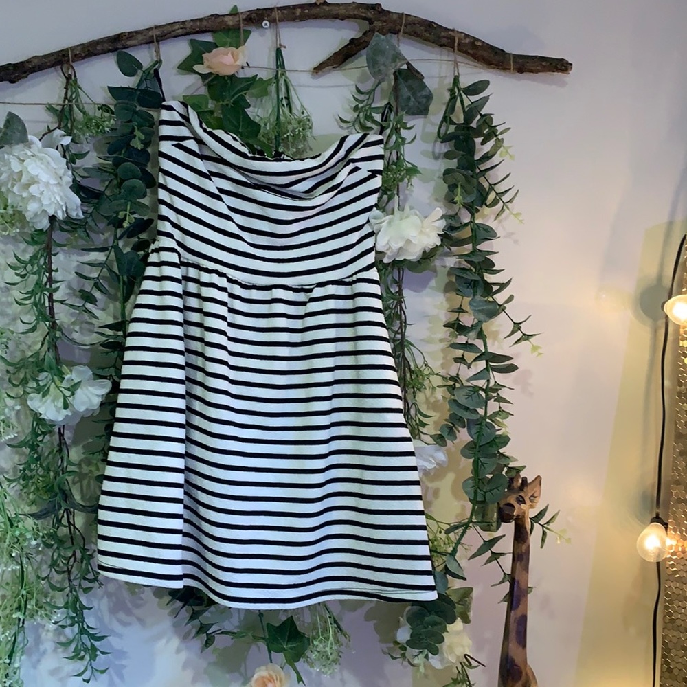 Strapless Striped Dress